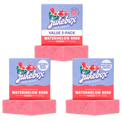 JUKEBOX front packaging showing Watermelon Rush and natural benefits