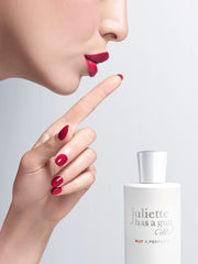 Juliette Has A Gun mist sprayed on wrist demonstrating subtle, skin-like scent