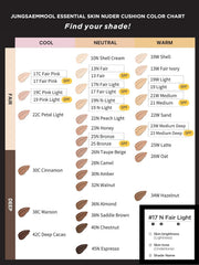 JUNG SAEM MOOL mesh cushion close-up shows texture and controlled product pickup benefit precise application