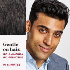 Just For Men application in use showing quick comb-in coverage