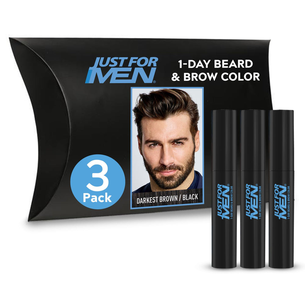 Just for Men front packaging showing Darkest Brown/Black for easy identification and quick choice
