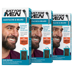 Just For Men front packaging showing Dark Brown M-45 and easy application benefit