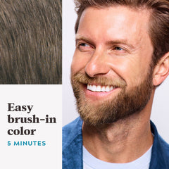 Just For Men beard texture close-up highlighting keratin conditioning benefits