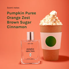 Just Juice perfume being sprayed to show easy application and fine mist