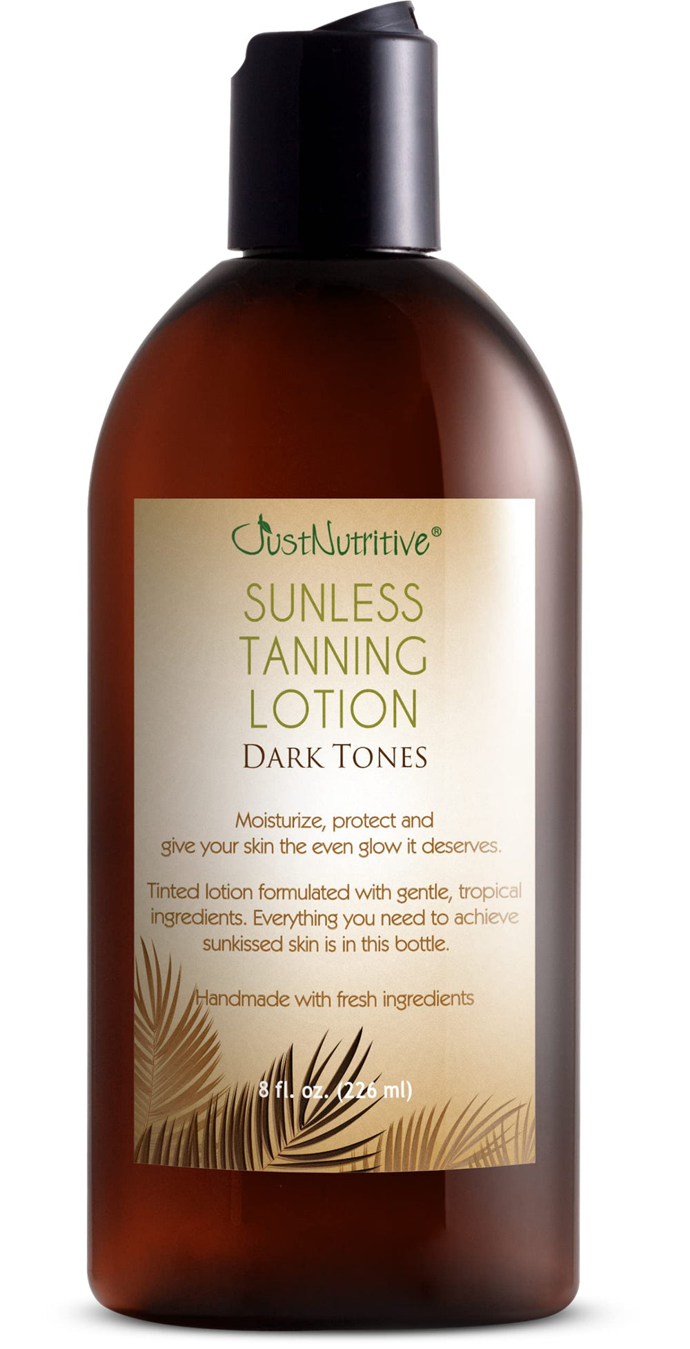 Just Nutritive front bottle showing label and deep bronze promise
