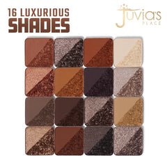 Juvia's Place swatch row close-up demonstrating true color payoff and blendability