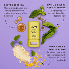 JVN sleek back style illustrating smooth hold and polished hairline benefit
