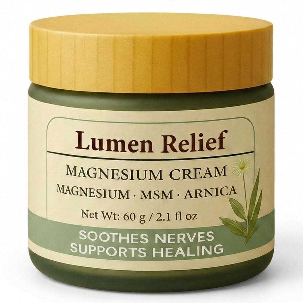 JYGOEX front jar Lumen Relief magnesium cream showing clean packaging and brand