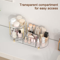 Jywantful compartment with brushes and lipsticks keeps tools upright and organized