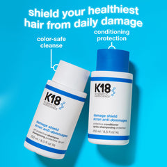 K18 shampoo texture on palm demonstrating gentle, non-drying cleanse