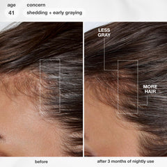 K18 serum texture close-up, lightweight water-based finish for non-greasy feel