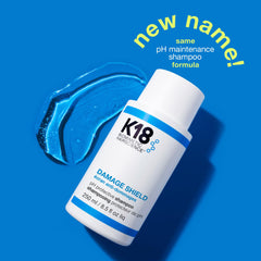 K18 shampoo in hand showing convenient dispensing and product control