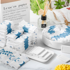 Kacctyen individually wrapped bars in a tray for neat presentation