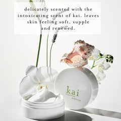 kai body butter whipped texture closeup demonstrating light absorbent feel