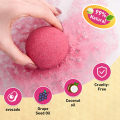 Kainga Recka bath bomb texture close-up showing natural ingredients and softening benefit