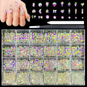 Kaipheiquan box front packaging showing organized gem compartments and included tools