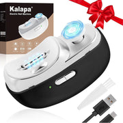 Kalapa front view showing compact electric nail clipper and benefit tidy trimming