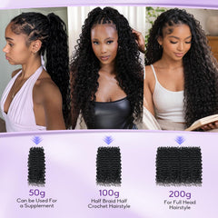 Kamilhair installed half-up style, demonstrates easy blend and natural volume