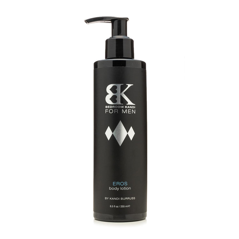 Kandi Bedroom Kandi front bottle showing sleek packaging and masculine scent benefit