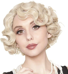 Kaneles front view blonde wig showing vintage finger wave and flattering fit
