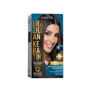 Kareol front packaging kit showing full at-home keratin set and benefits