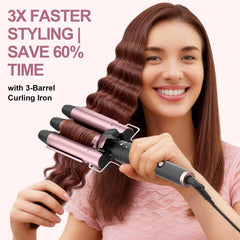 Karrong tapered wand forming tight spiral curls for defined styling
