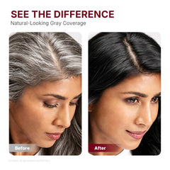 Karseell being combed into roots demonstrating quick touch-up benefit