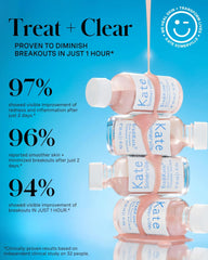 Kate Somerville clear pink solution texture emphasizing lightweight non-greasy finish