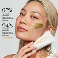 Kate Somerville hand applying exfoliant illustrating easy pump application benefit