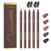KCTAN front packaging showing five matte eyeliner pencils and included sharpener for convenience