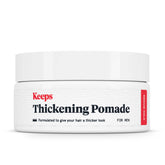 Keeps pomade front packaging showing travel size benefits