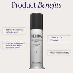Kenra curl defining crème texture close-up displaying creamy consistency and control