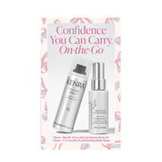 Kenra front packaging showing both travel-size sprays and compact gift-ready look