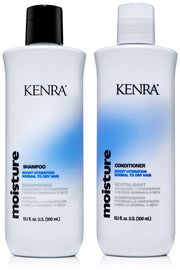 Kenra front packaging showing moisturizing shampoo and conditioner benefits