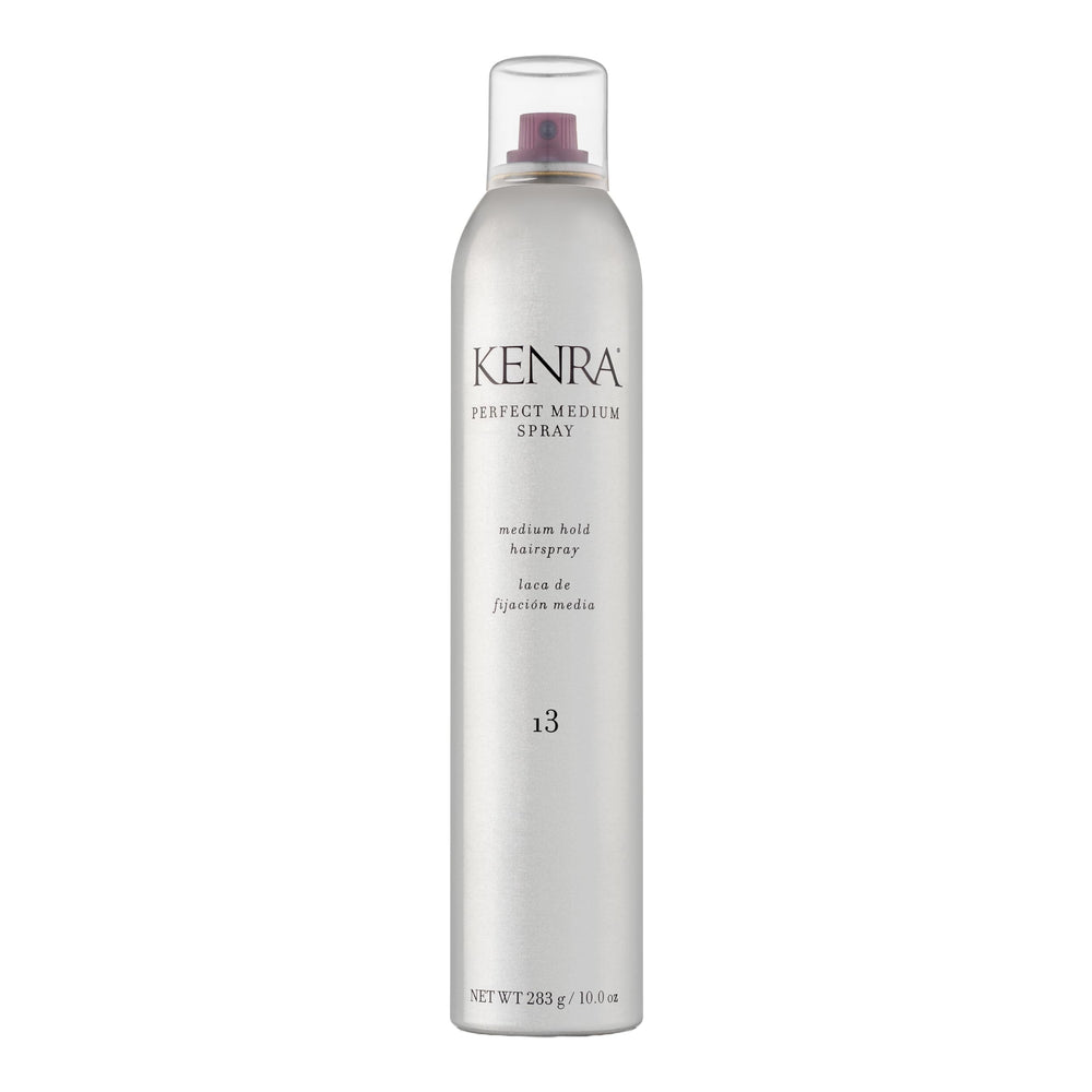 Kenra spray front packaging showing product and branding, fast styling benefit