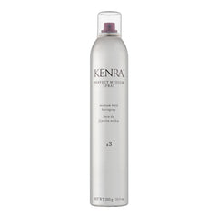 Kenra spray front packaging showing product and branding, fast styling benefit
