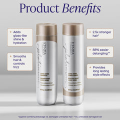 Kenra back label close-up listing ingredients and usage benefits