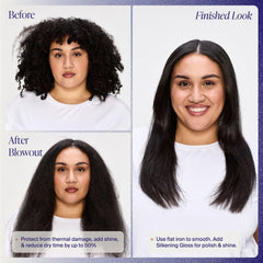 Kenra Platinum product droplet on hair showing lightweight smoothing benefit