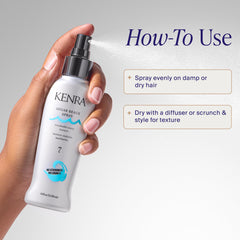 Kenra Sugar Beach Spray before and after hair demonstrating added volume