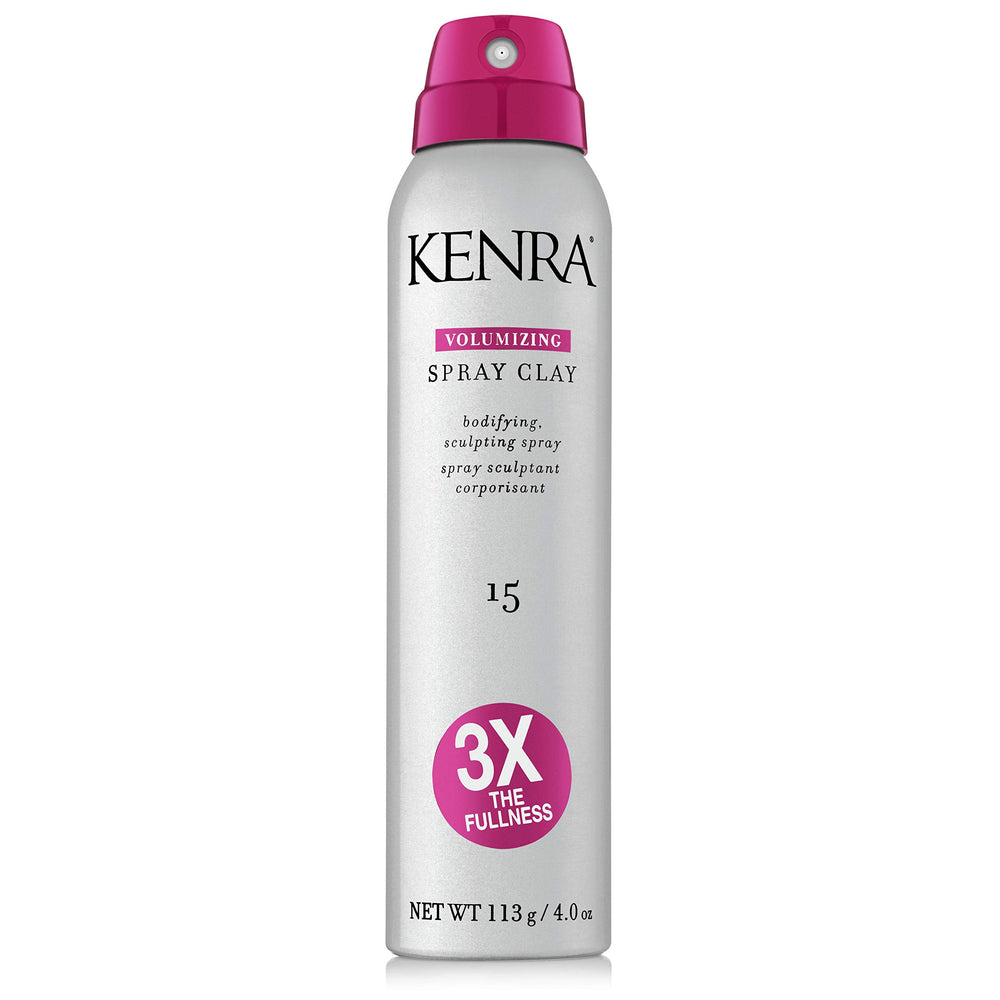 Kenra Volumizing Spray Clay 15 front packaging showing product and label benefits