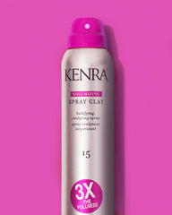 Close-up of spray-deposited clay texture showing lightweight, matte finish from Kenra