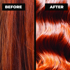 keracolor before and after ends showing revived color and improved gloss