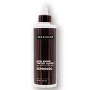 KERACOLOR bottle front view showing espresso gloss and shop-ready packaging
