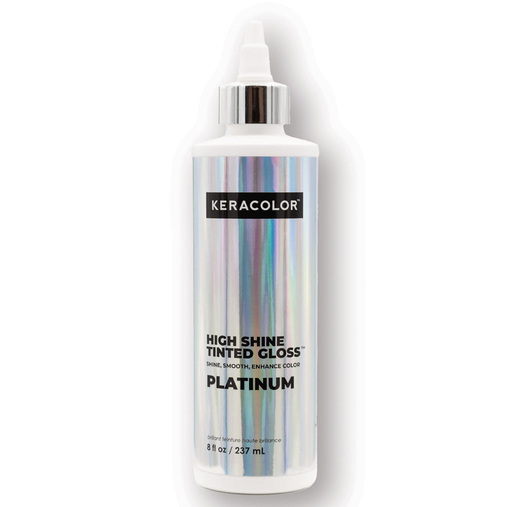 KERACOLOR front packaging showing platinum gloss and product benefit