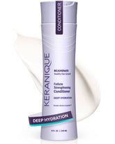 Keranique front bottle 8 oz showing label and volumizing benefit