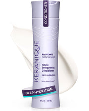 Keranique front bottle 8 oz showing label and volumizing benefit