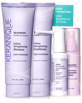 Keranique front packaging shows complete regrowth system and benefits