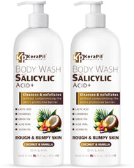 KERAPIL front packaging showing coconut vanilla scent and exfoliating benefit