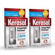 Kerasal front packaging showing two bottles and product benefit