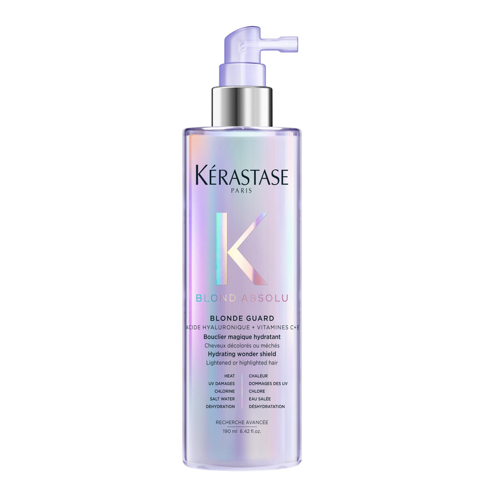 KÉRASTASE bottle front packaging showing product and benefits